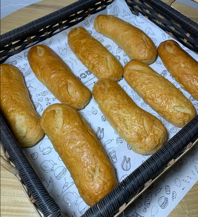 Freshly baked sub sandwich bread